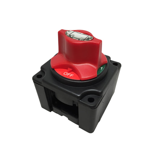 Pactrade Marine Boat Mini Battery Switch With Pom Knob 360 Deg. Red Green Label 4P 12V