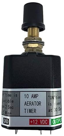 Pactrade Marine Variable/Adjustable/Selectable Cycle Time Fish Livewell Aerator Timer Switch Pump 12V for Boat Aerator Timer 10A