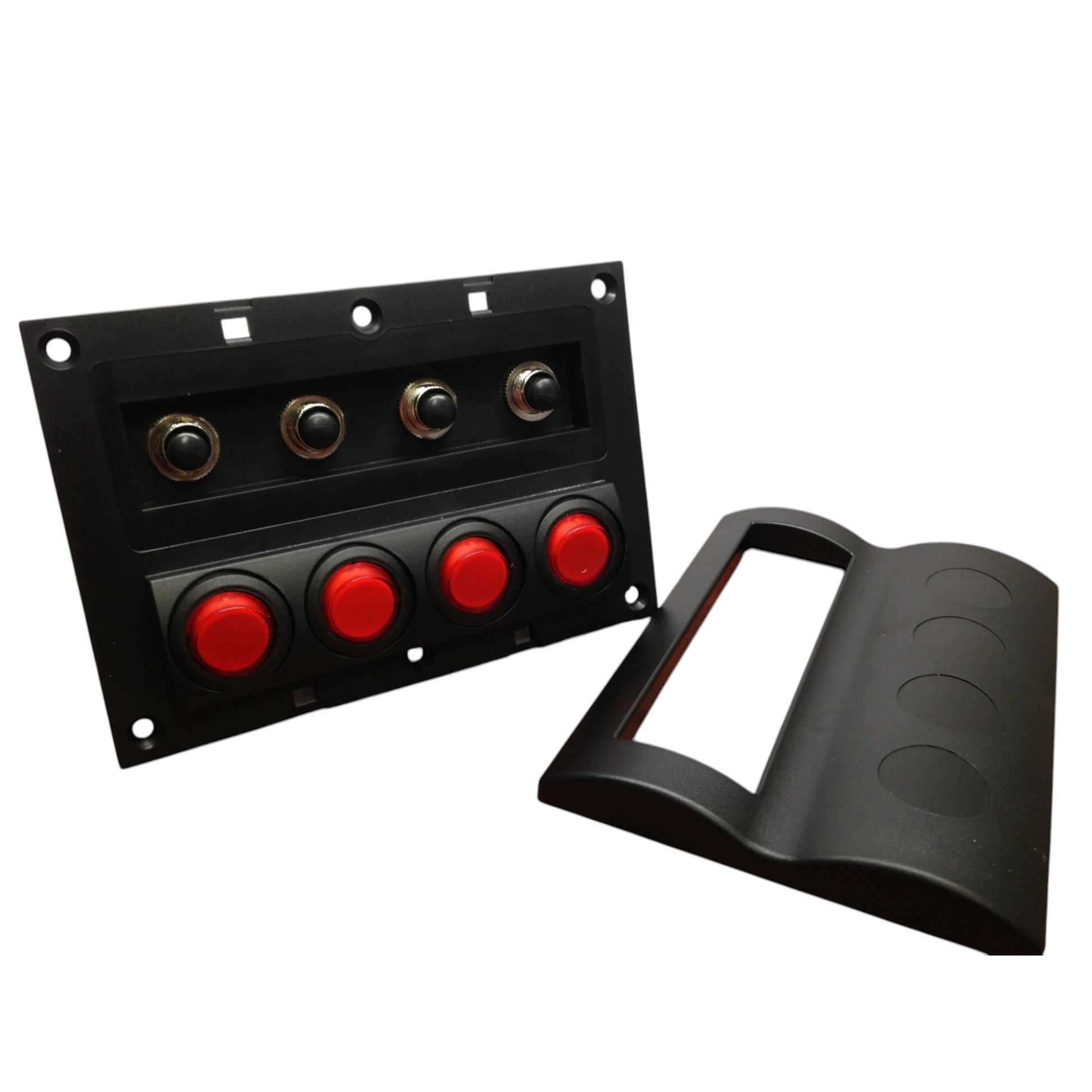 Pactrade Marine 5 Interruttori Rocker LED Rossi Rotondi, Accensione/spegnimento, 12V