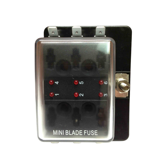 Pactrade Marine Mini Fuse Block Holder LED Indicator Marine Boat 6 Gang US Patent 6775148