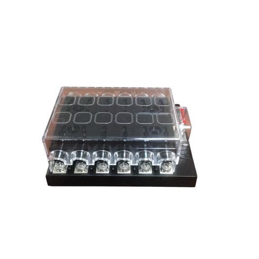 Pactrade Marine 12 Gang Quick Connect Terminal Blade Auto Fuse Panel Holder With Bolts