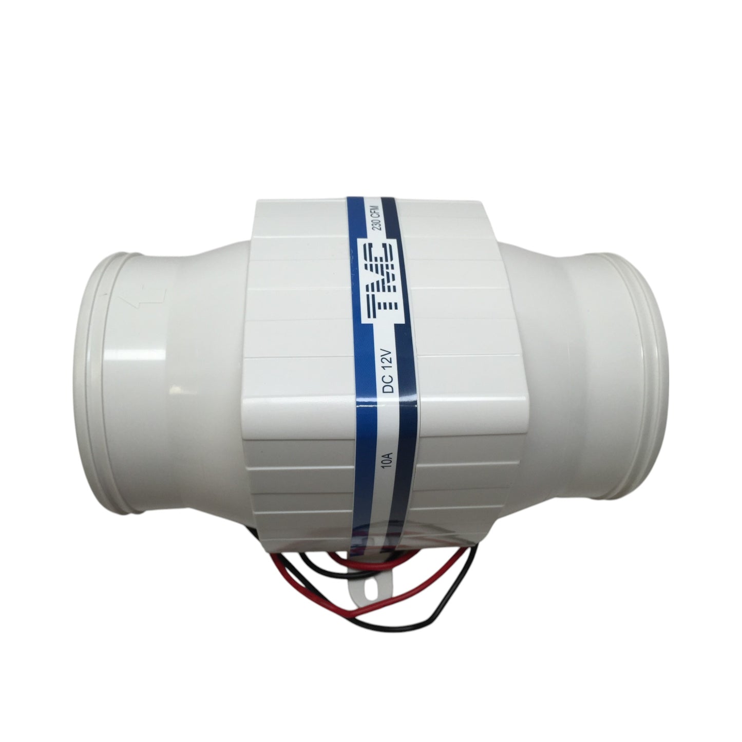 Pactrade Marine High Performance White In Line Bilge Blower 12V 230CFM 10Amp 15A Fuse