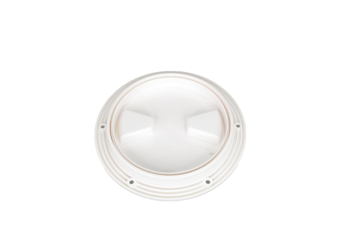 Pactrade Marine RV Heavy Duty White Plastic 6'' Twist-N-Lock Waterproof Deck Plate Inspection Hatch Circle Center