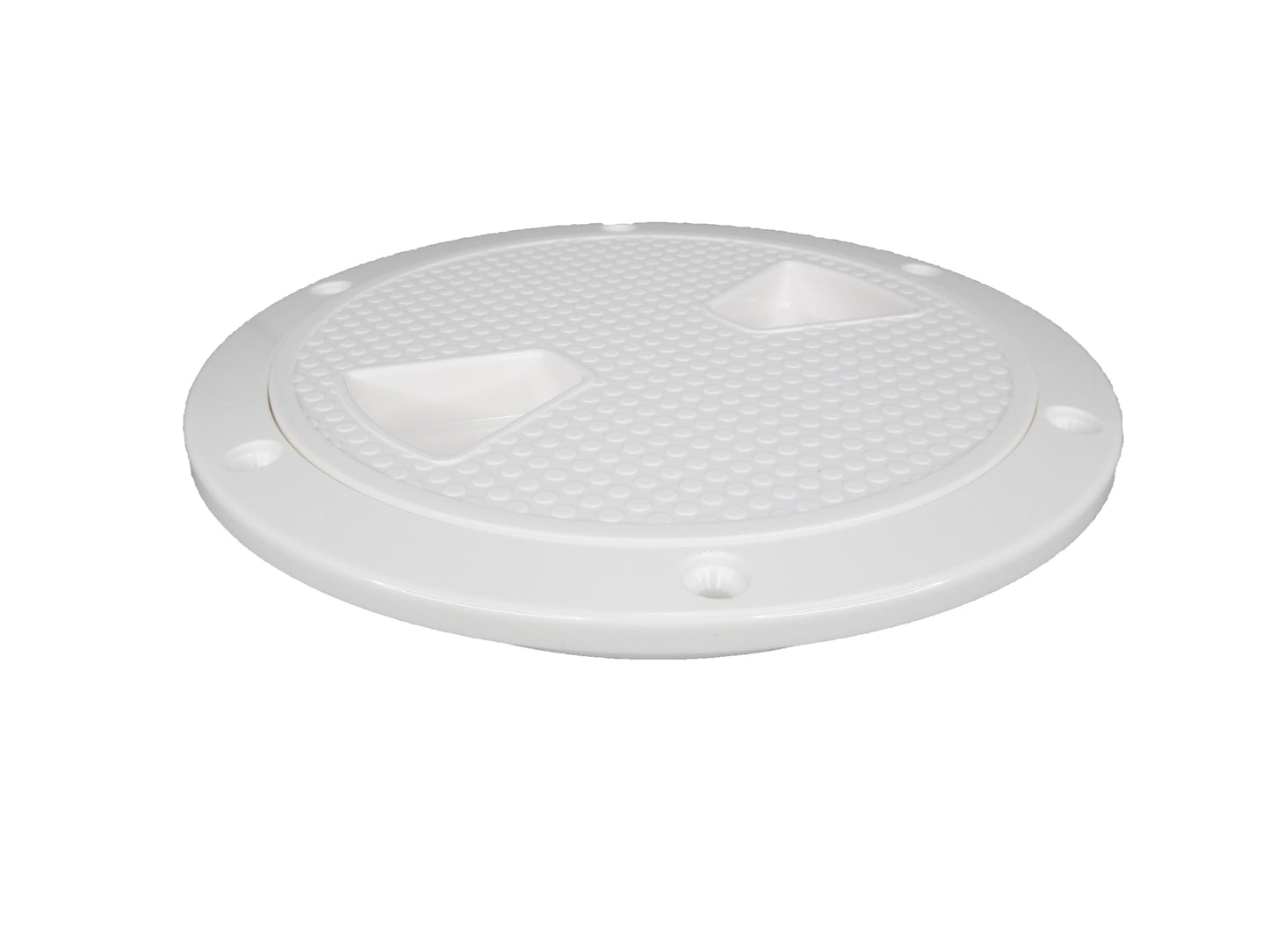 Pactrade Marine RV Heavy Duty White Plastic 6'' Twist-N-Lock Waterproof Deck Plate Inspection Hatch Circle Center