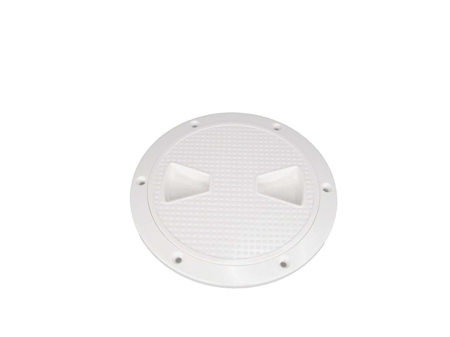 Pactrade Marine RV Heavy Duty White Plastic 6'' Twist-N-Lock Waterproof Deck Plate Inspection Hatch Circle Center