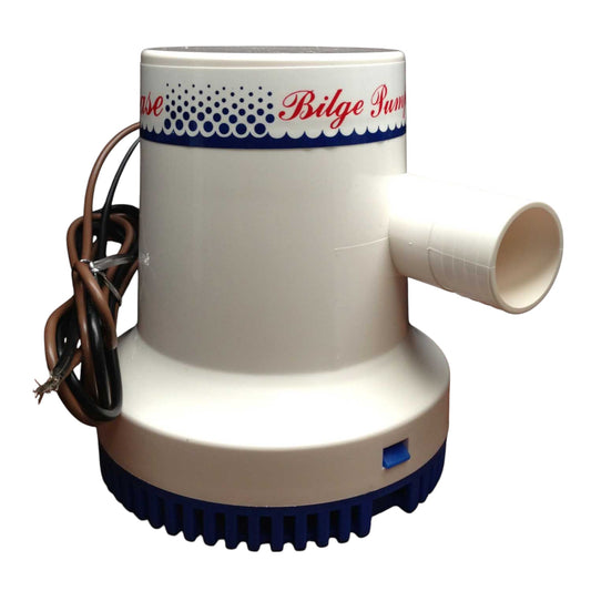 Pactrade Marine Boat 1500 GPH ABS Manual Bilge Pump 12V Straight hose Adaptor 1 1/8"