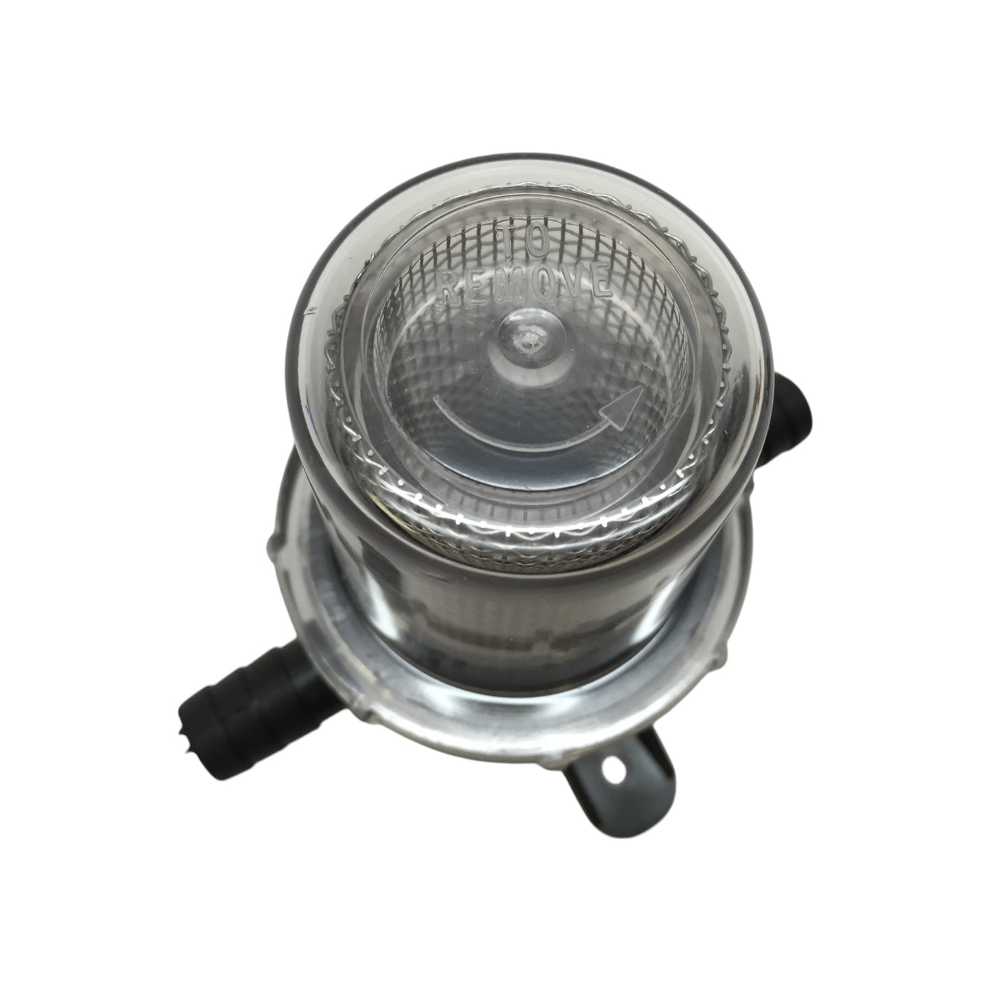 Pactrade Marine Boat PC In-Line Strainer SS Large Mesh Filter For 0.5" Hose Clear Cover