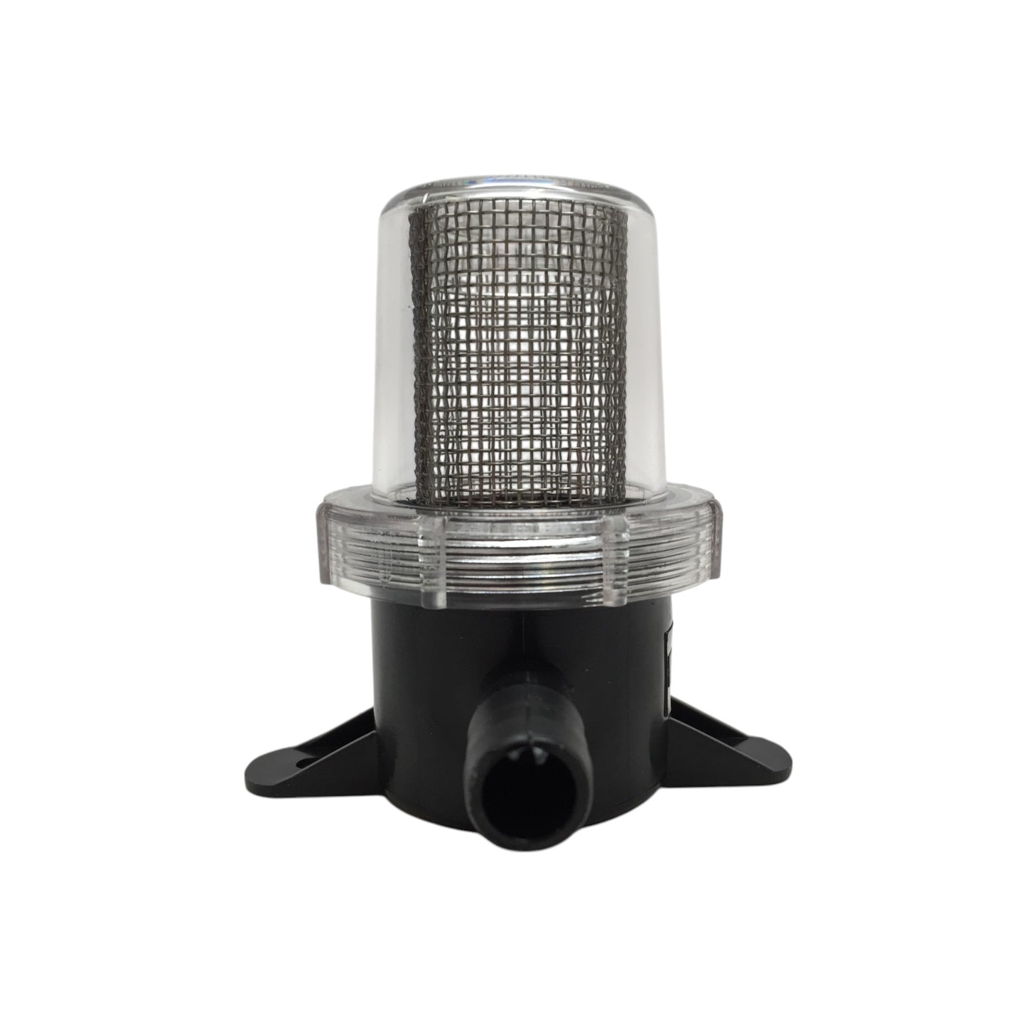 Pactrade Marine Boat PC In-Line Strainer SS Large Mesh Filter For 0.5" Hose Clear Cover