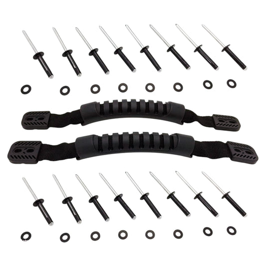 Pactrade Marine Durable Rubber Handles For Kayak Canoe or Luggage With Aluminum Rivets Set of 2