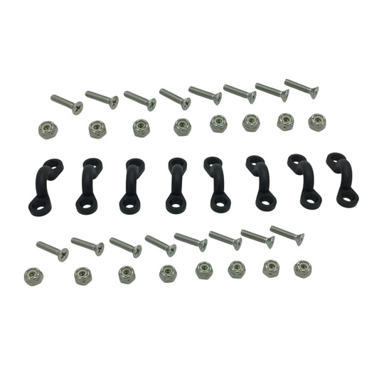 Pactrade Marine Durable Nylon Pad Eyes Set of 8 For Kayak Rafting With Installation Hardware