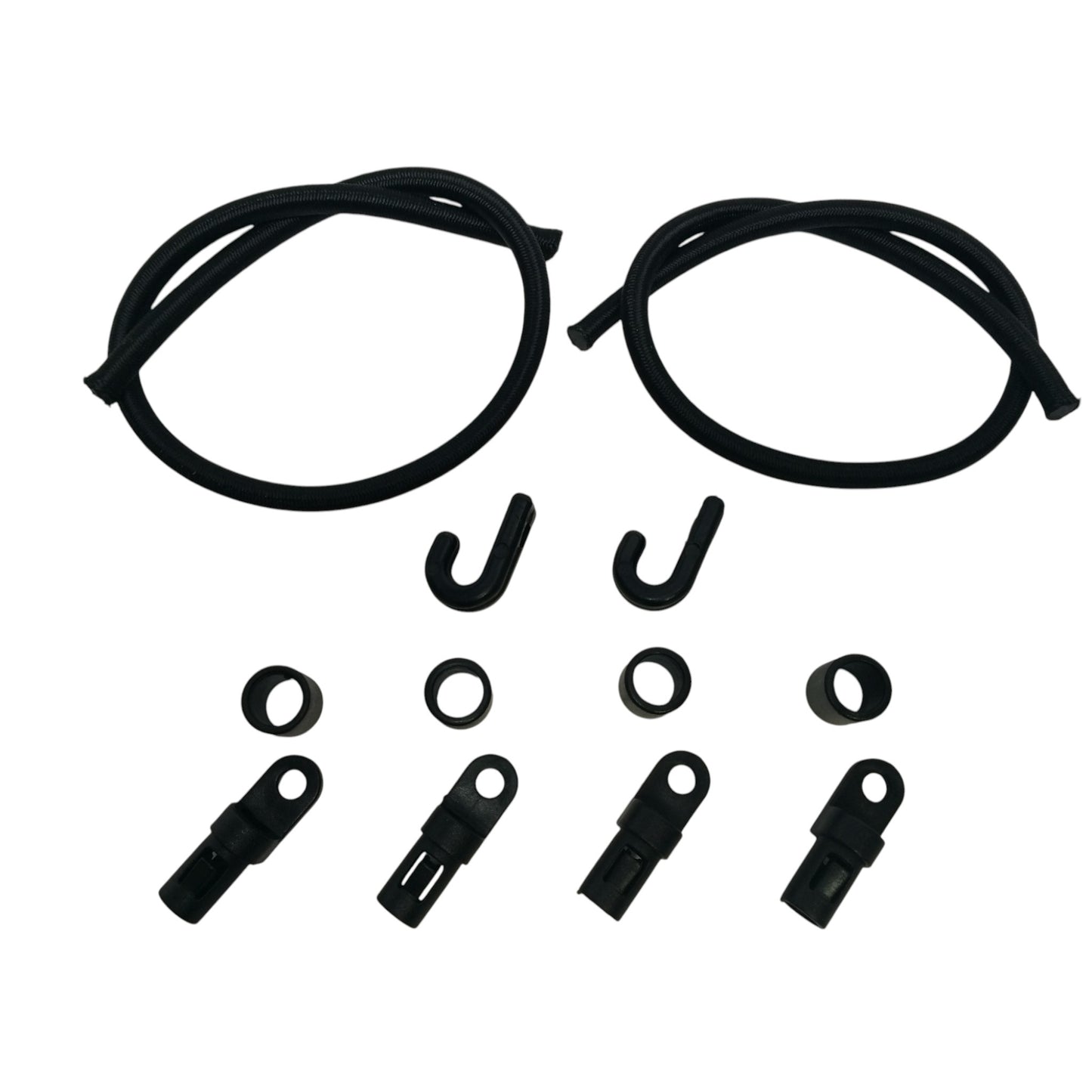 Pactrade Marine Kayak Paddle Keeper KIT 2 14" Leash 2 J Hook 4 Bungee Cord & Sleeve Canoe Marine