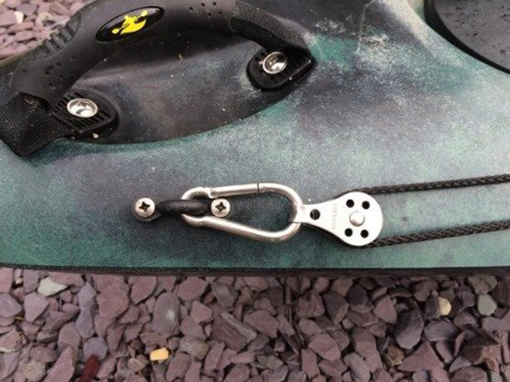 Pactrade Marine Kayak Anchor Trolley Kit Rope Cleat Pulley Block Rigging Ring