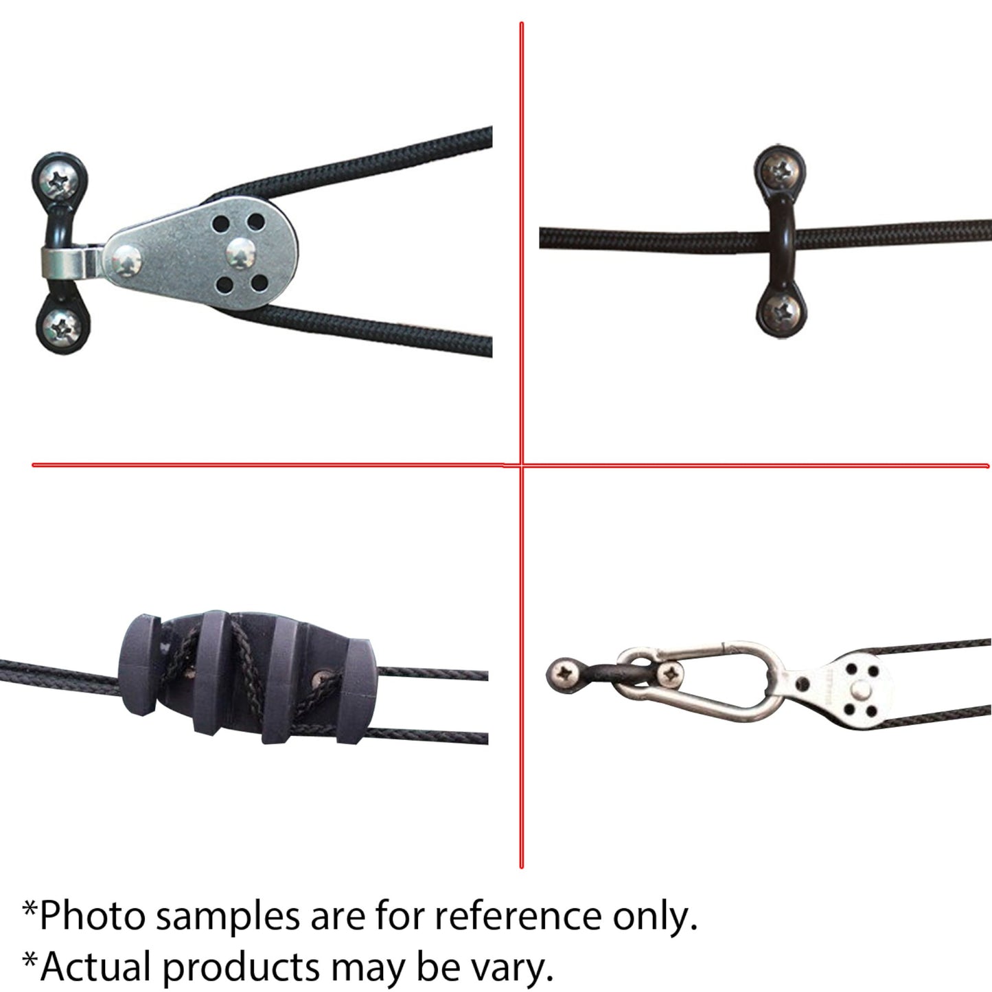 Pactrade Marine Kayak Boat Anchor Trolley Kit with Rope Screws Rivets