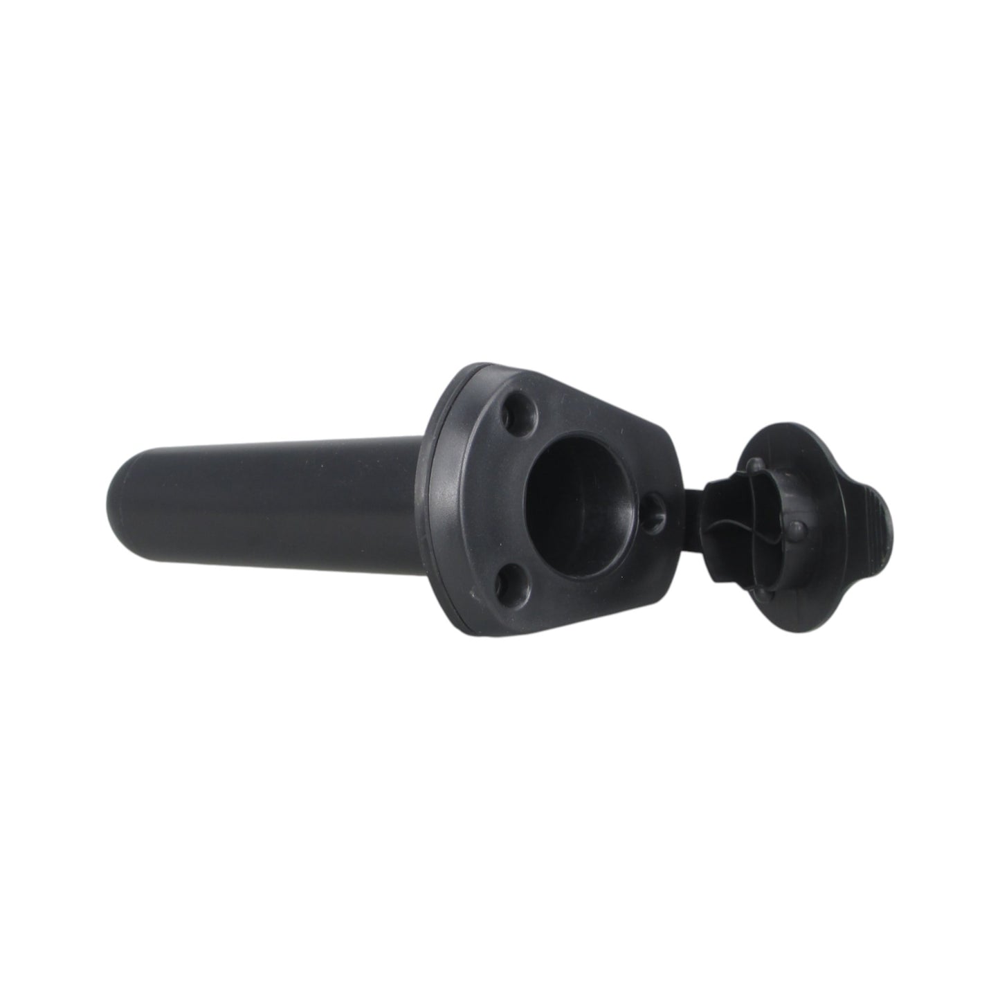 Pactrade Marine Kayak Boat Dinghy Canoe 2PC Black Plastic Flush Mount Rod Holder w/ Cap