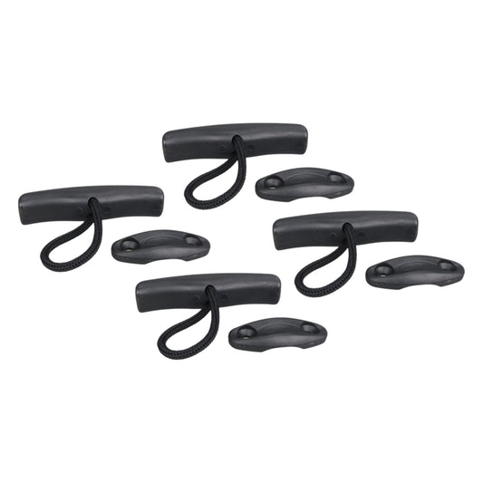 Pactrade Marine Boat Kayak Canoe 4 PC Carrying Pull Toggle Handle w/4mm Cord Rope Accessories Plastic (2 Pairs)
