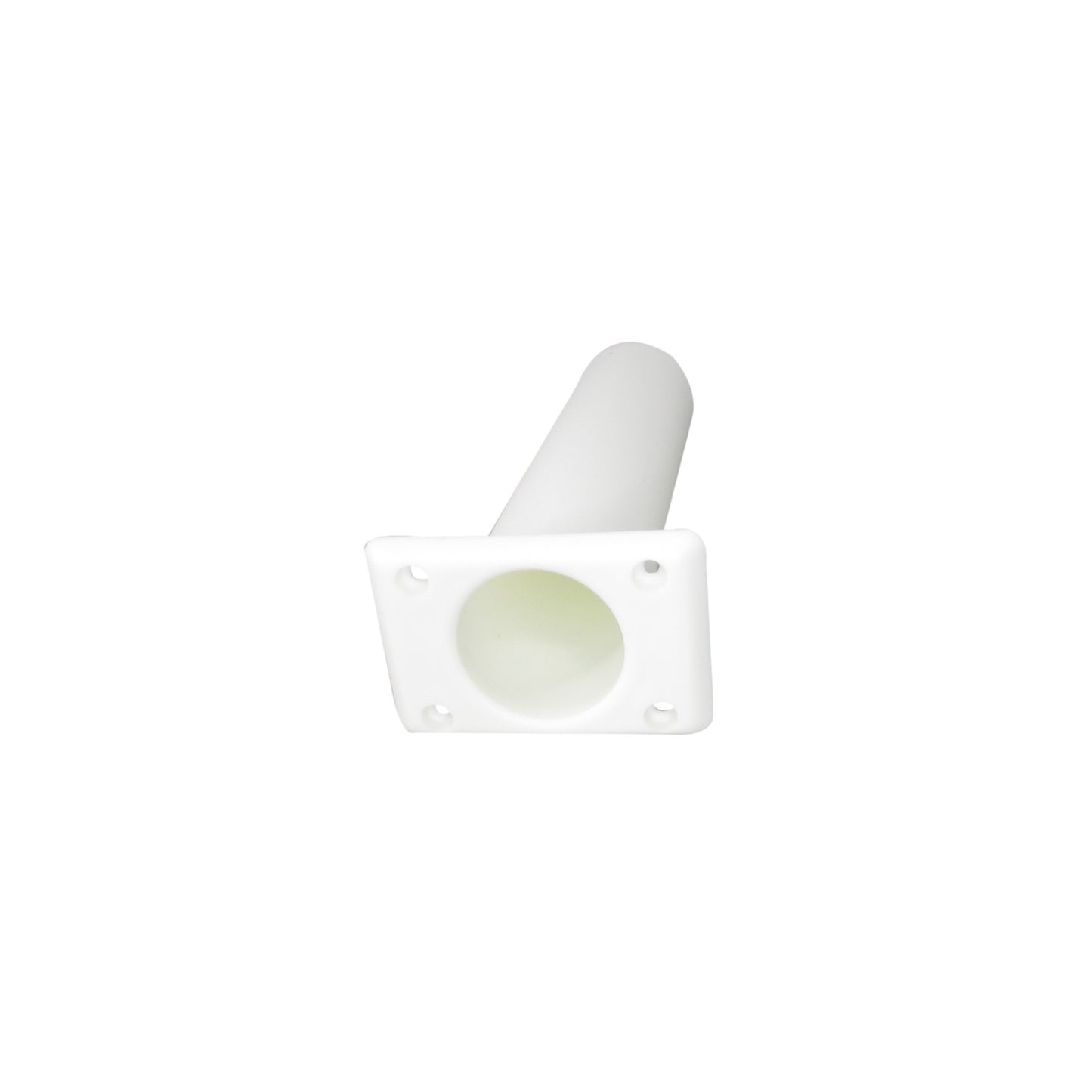 Pactrade Marine Boat Kayak White Plastic Rod Holder Square Plate Straight Head