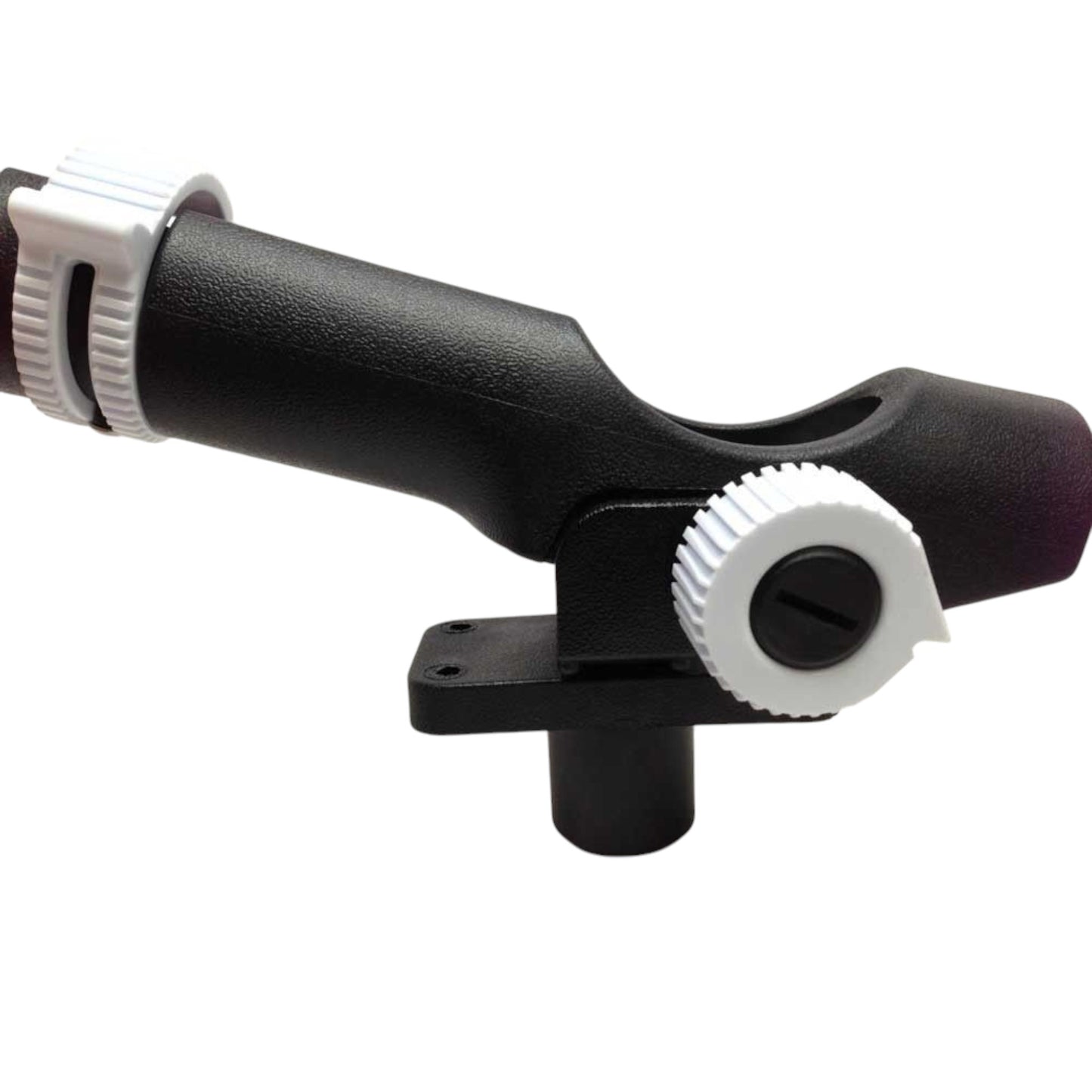 Pactrade Marine Adjustable Marine Boat Black Plastic Fishing Rod Holder Deck Mount
