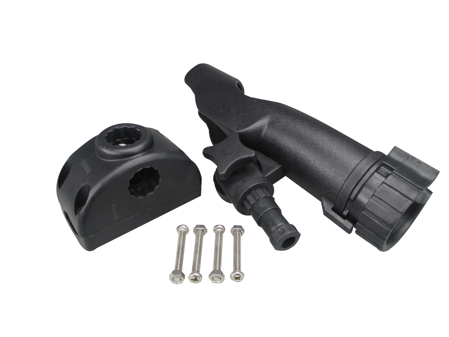 Pactrade Marine Boat Mount Adjustable Fishing Rod Holder 7/8'' - 1'' Round Rail Tube 180 Degree