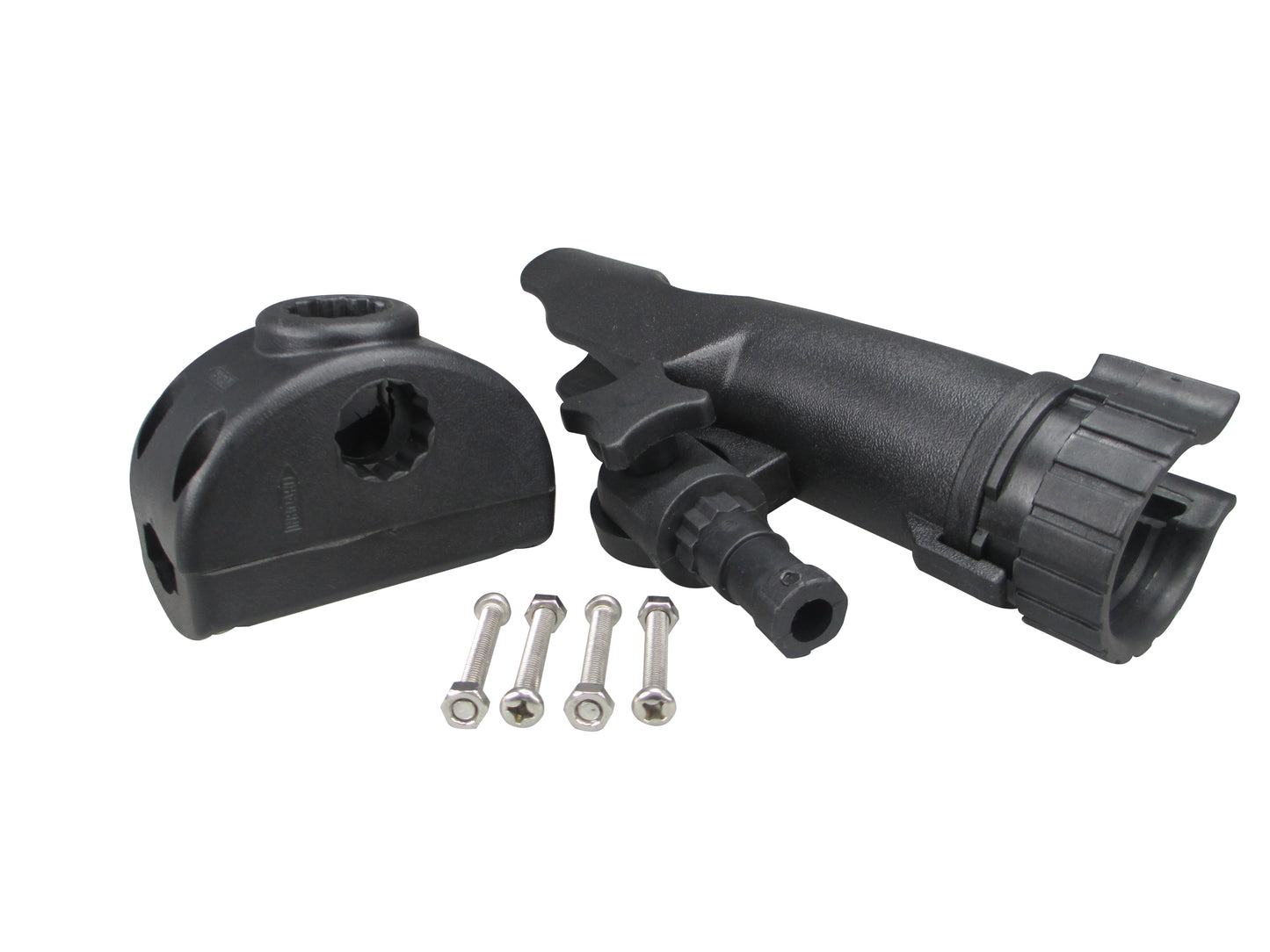 Pactrade Marine Boat Mount Adjustable Fishing Rod Holder 7/8'' - 1'' Round Rail Tube 180 Degree