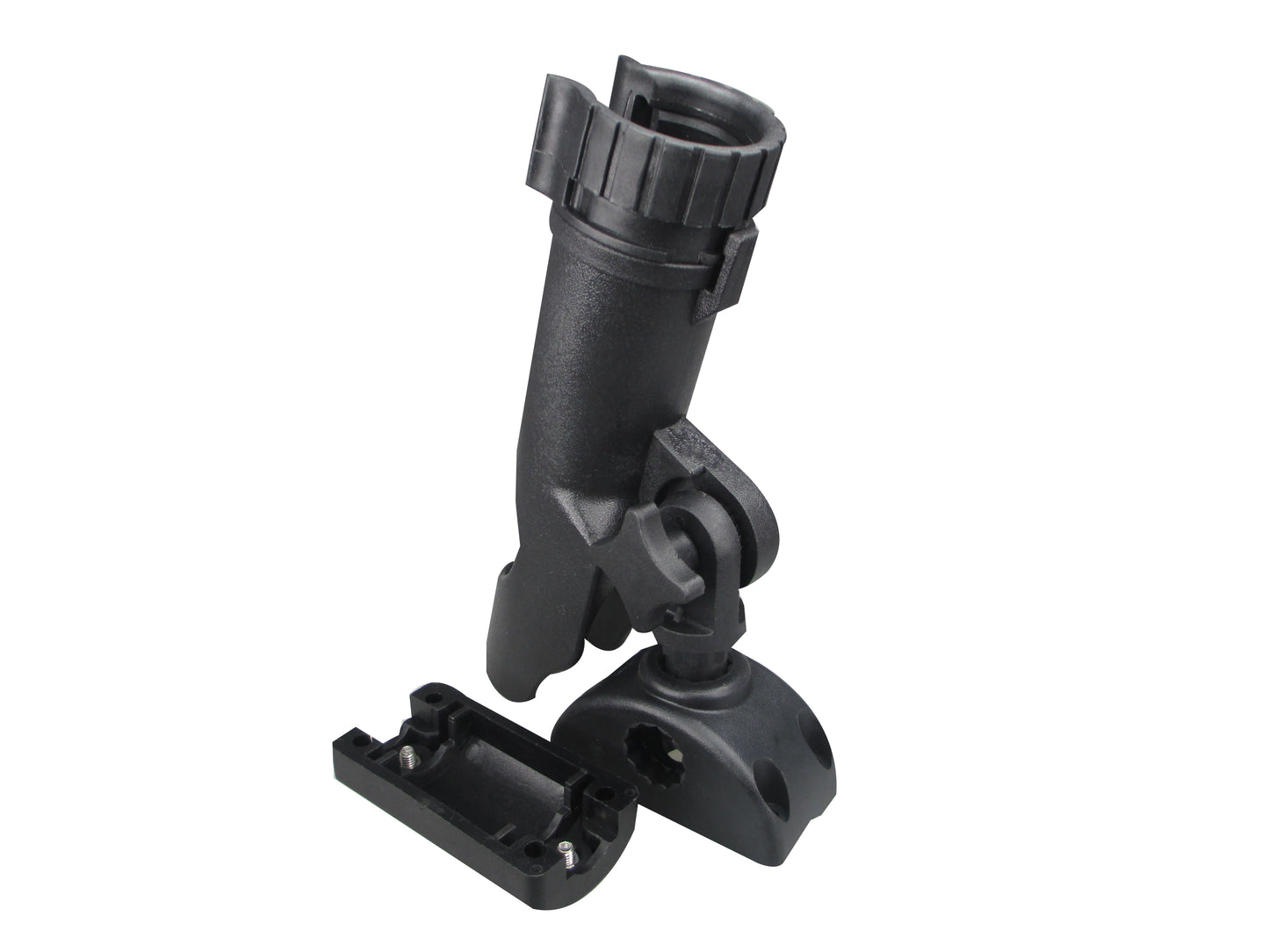 Pactrade Marine Boat Mount Adjustable Fishing Rod Holder 7/8'' - 1'' Round Rail Tube 180 Degree
