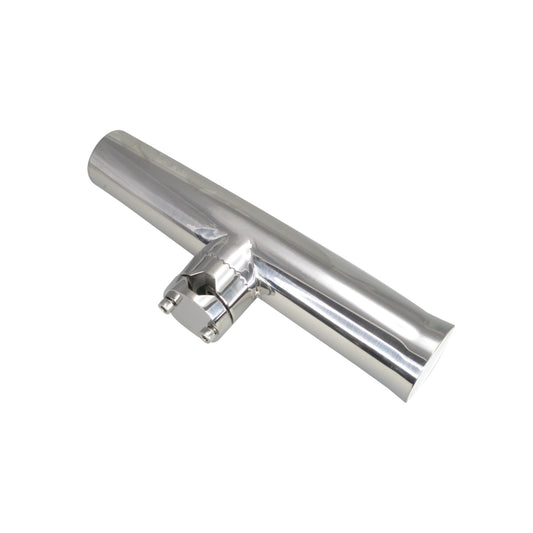 Pactrade Marine Kayak Canoe Boat Durable Solid Stainless Steel 316 Tournament Style Clamp-On Fishing Rod Holder for Rail 7/8'' To 1'' 