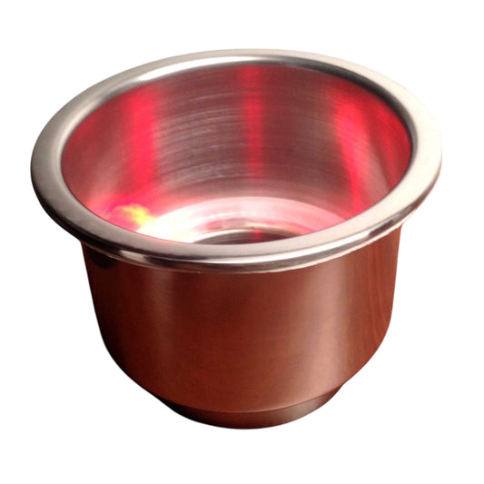 Pactrade Marine Boat Stainless Steel 304 LED Red Can Drink Holder RV Camper