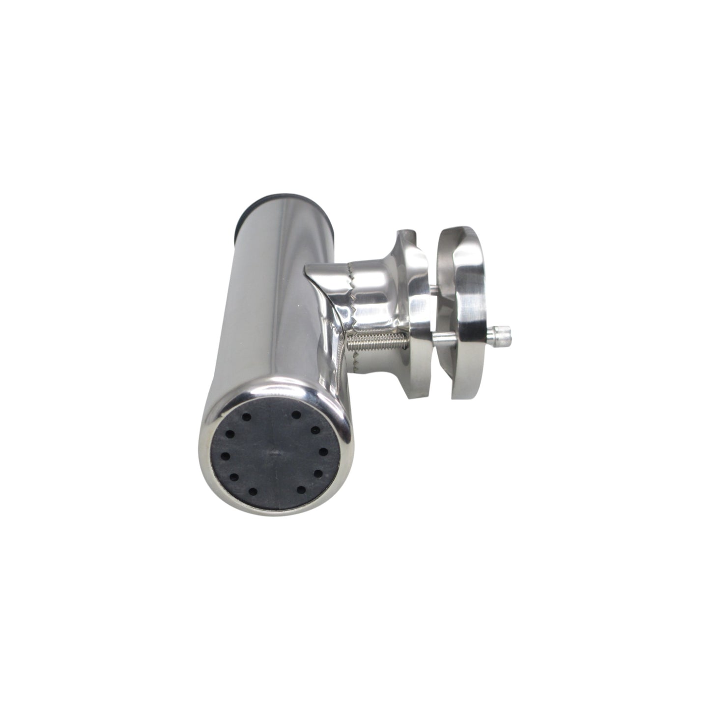 Pactrade Marine Kayak Canoe Boat Durable Solid Stainless Steel 316 Large Base Clamp-On Fishing Rod Holder for Rail 1 1/4'' - 2''
