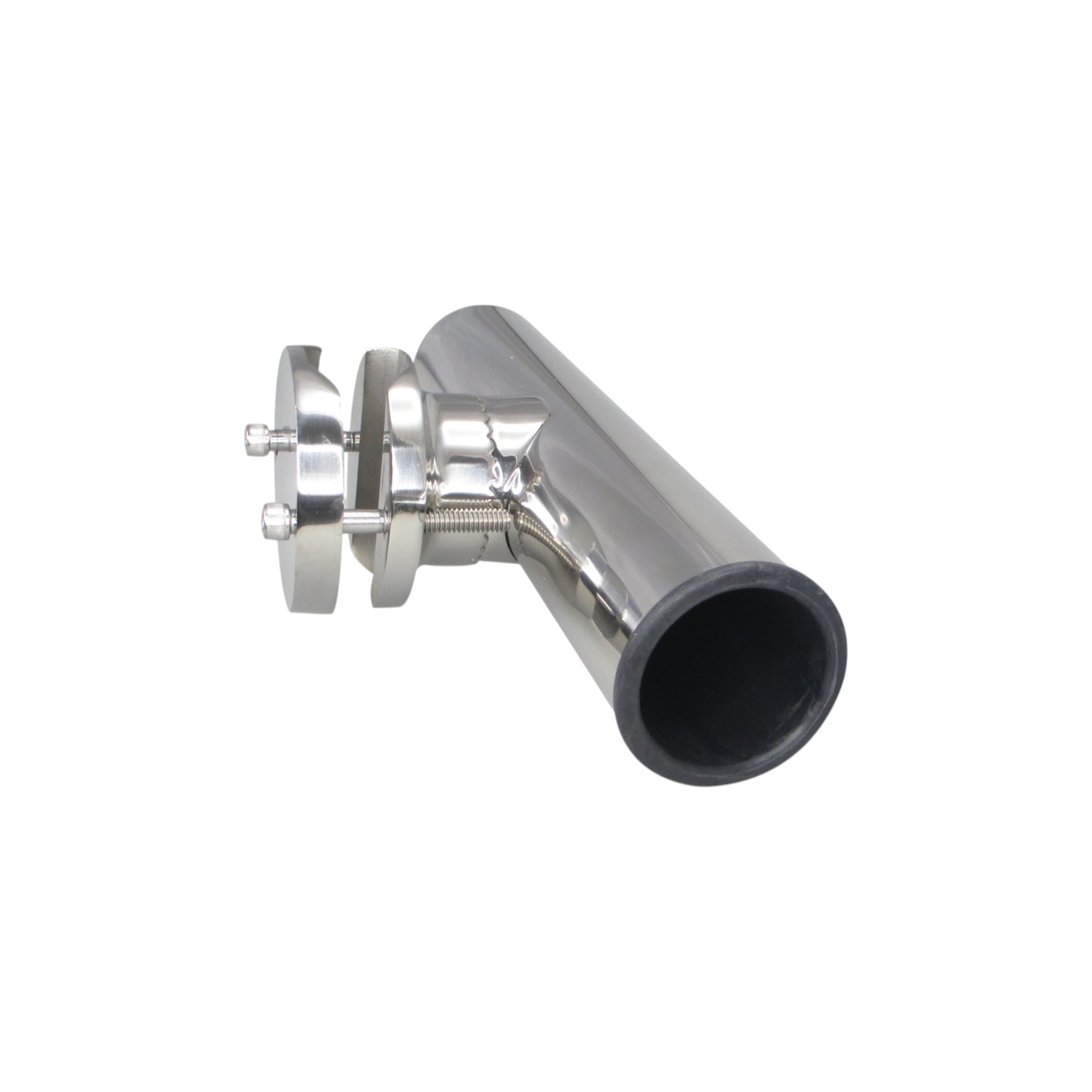 Pactrade Marine Kayak Canoe Boat Durable Solid Stainless Steel 316 Large Base Clamp-On Fishing Rod Holder for Rail 1 1/4'' - 2''