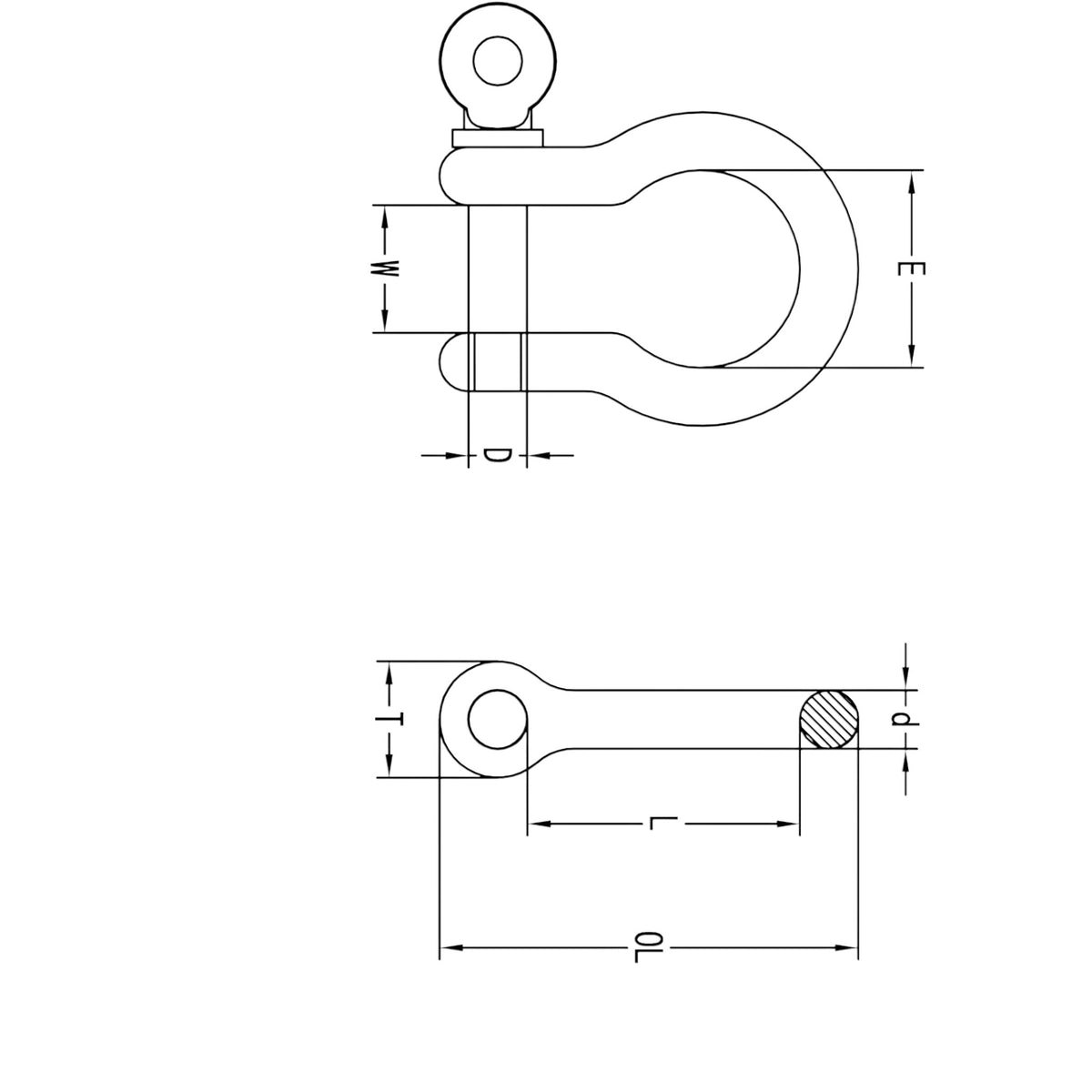 Pin Size For Rigging Pactrade Marine Boat Hardware Stainless Steel 304 Rigging Screw Pin Bo