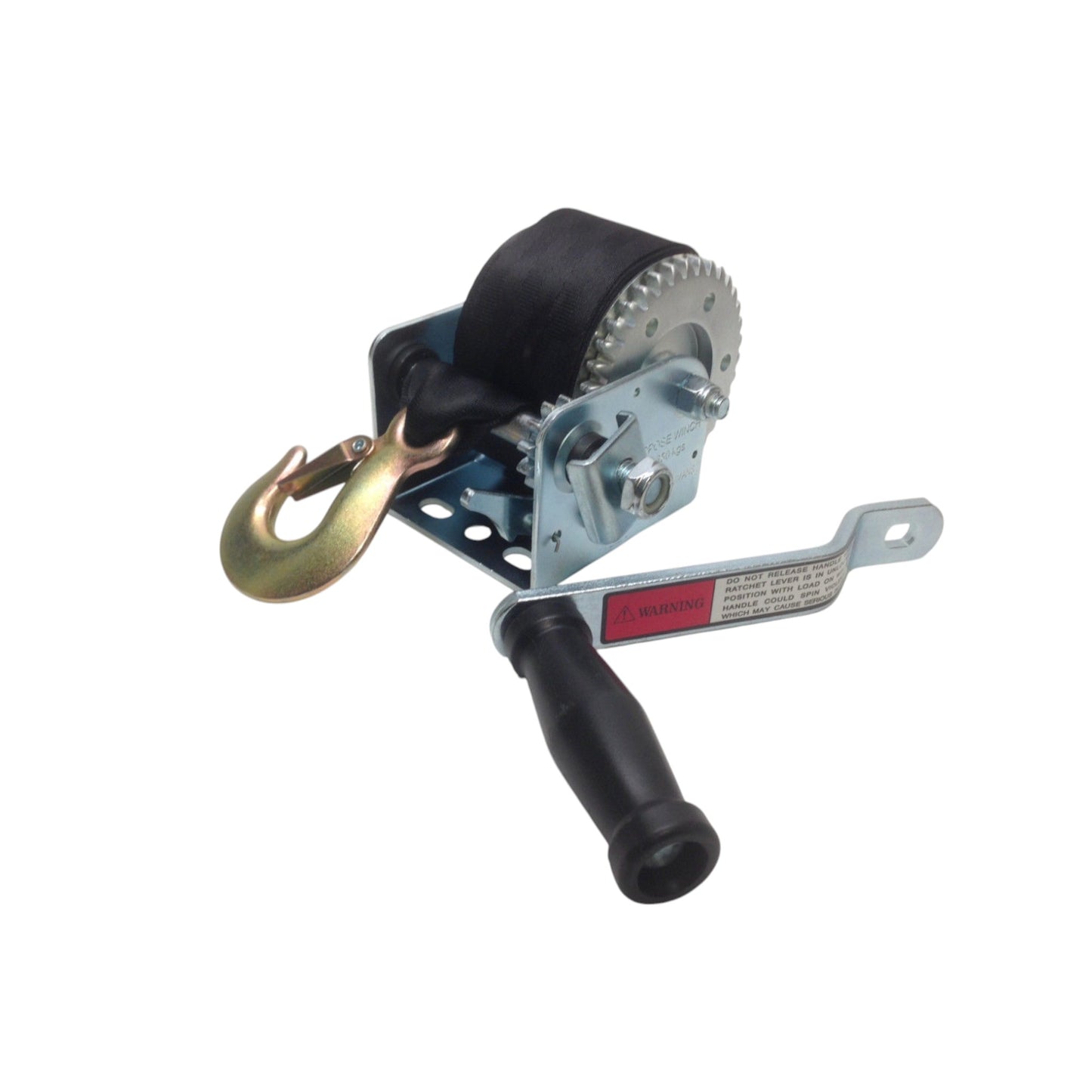 Pactrade Marine Boat Trailer Winch With Nylon Belt 800 Lbs Max Load Zinc Plated