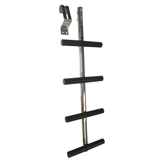 Pactrade Marine Boat 4 Steps Transom Sport Dive Ladder SS 304 Non Slip Thread w/Bracket 