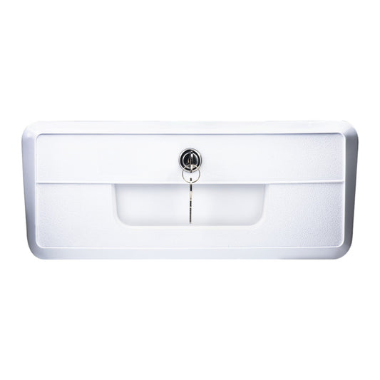 Pactrade Marine Boat Pontoon Yacht Storage Compartment Durable Standard Lightweight Lockable ABS Locking Plastic Glove Box White Spacious with Keys