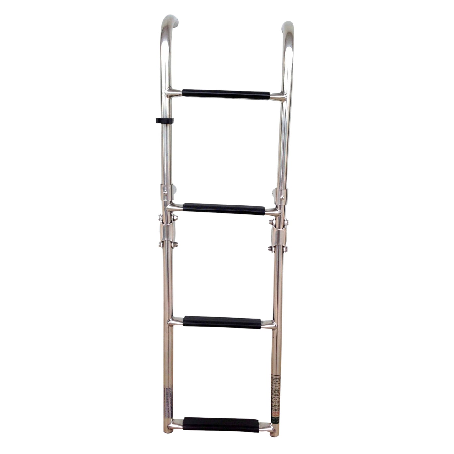 Pactrade Marine Boat Foldable Stainless Steel 4 Steps Ladder Stern Mount With Rubber Grips