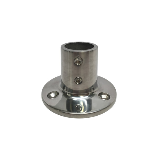 Pactrade Marine Boat Durable Solid SS 316 Handrail Fitting Round Base 90 Deg 7/8" 22.2MM