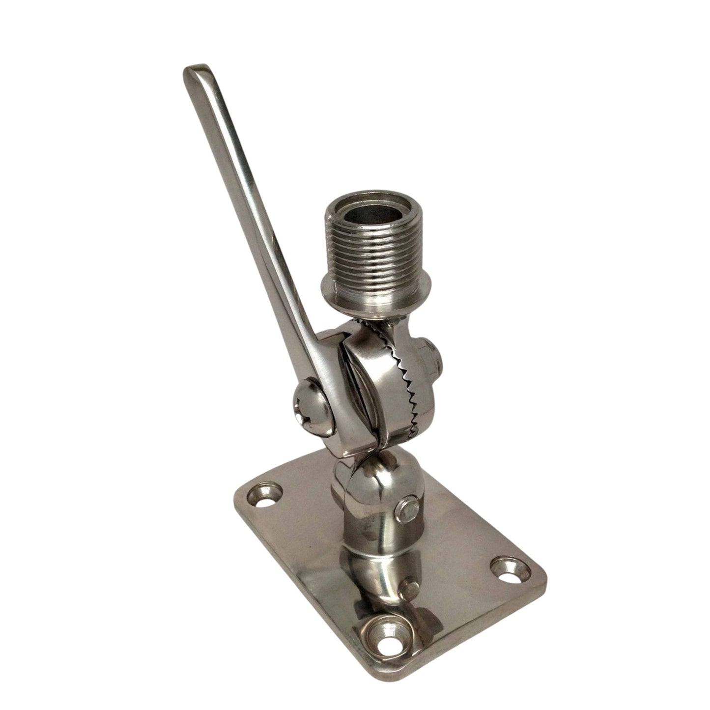 Pactrade Marine Stainless Steel 316 Rachet Mount Antenna Base Flag Pole Socket