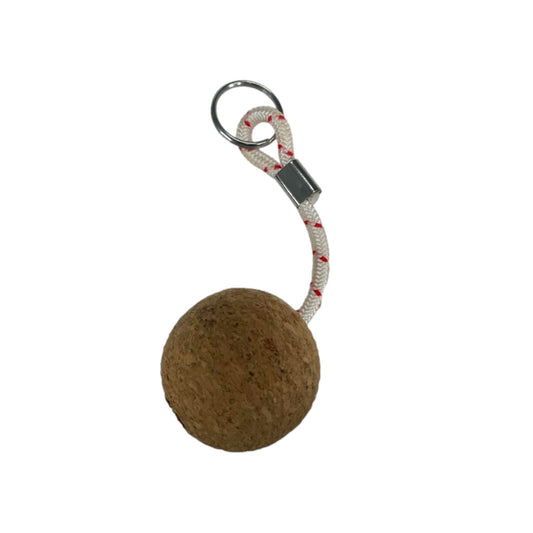 Pactrade Marine Boat Pontoon Kayak Buoyant Brown Cork Wooden Ball Water Sports Ring Keyring Float Keychain