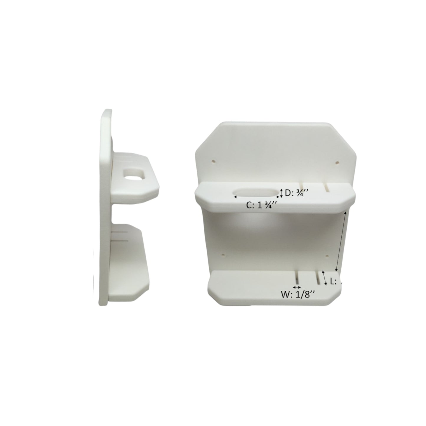 Pactrade Marine Boat Durable White Poly Pliers & Fishing Knives Holder For Deck/Galley