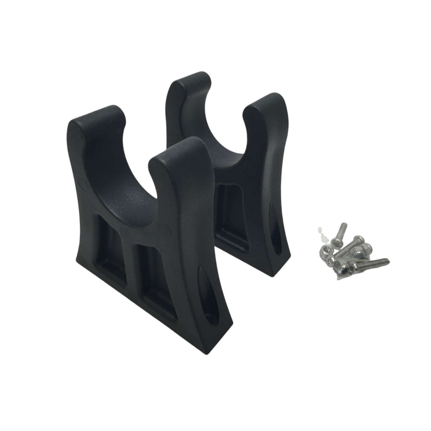 Pactrade Marine Boat Canoe Kayak Pair of Black PP+TPR Molded Paddle Clip 1-7/16" Diameter