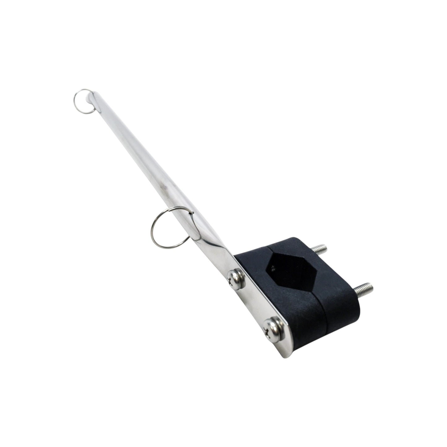 Pactrade Marine Boat American Flag USA 12"X18" Stainless Steel Pole Rail Mount 15-3/16"