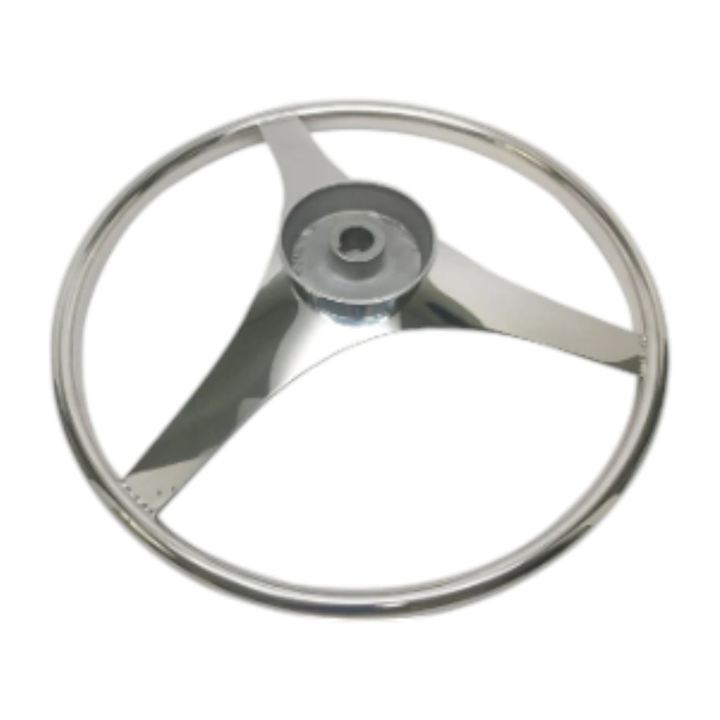 Pactrade Marine Boat Durable 3 Flat Spoke Stainless Steel Sports Steering Wheel, 13-1/2"L