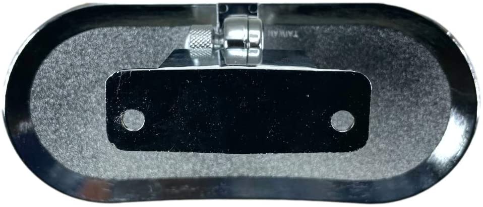 Pactrade Marine Boat Ski Wide Oval Convex Mirror Tinted Shatter Proof Chrome Plated Steel Deck Windshield Mounted Dash