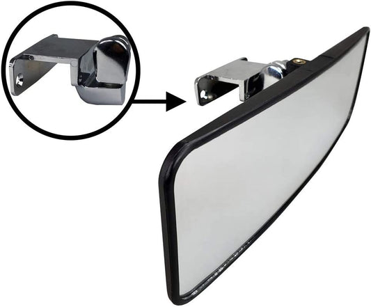 Pactrade Marine Boat Ski Wide Mirror Tinted Black Deck Windshield Mounted Dash