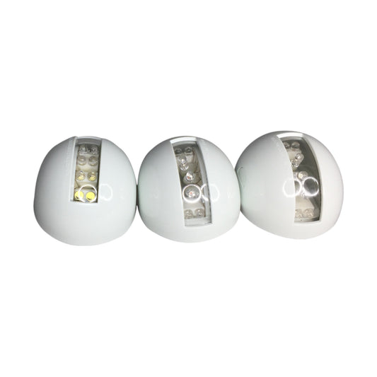 Pactrade Marine Boat Combo Side LED Stern Transom and Bi Color Pair Green Red Navigation Light USCG 2NM ABYC-16 Approval 12V White