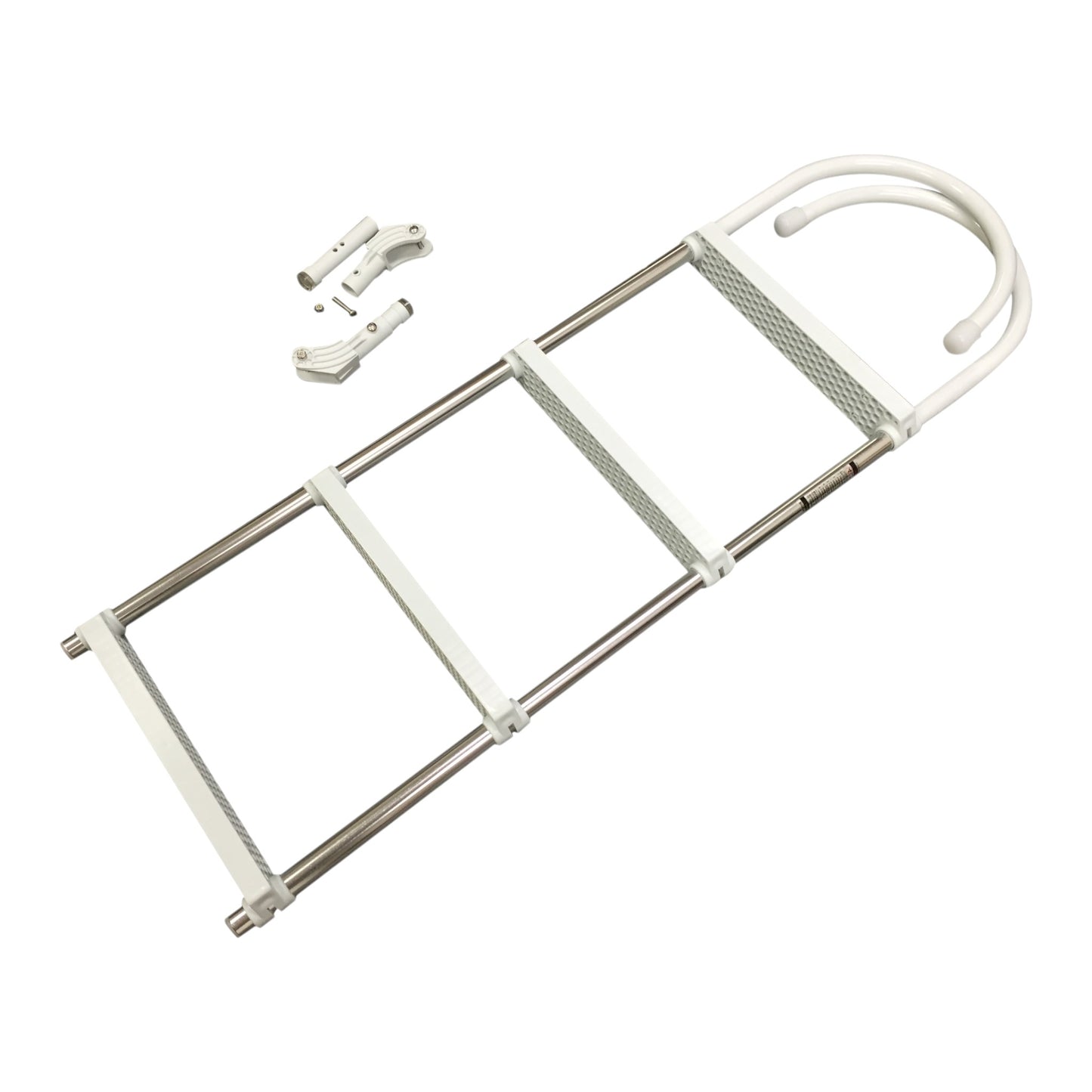 Pactrade Marine 4 Steps Ladder Hook (Aluminum White Polyethene, 46x15-Inch)