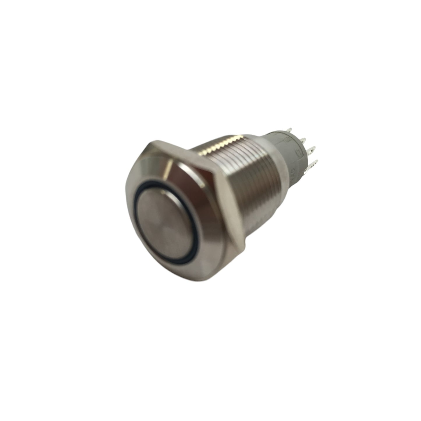 2 of Pactrade Marine SS304 Blue LED Ultra Flush Light On-Off Push Switch Ring Button