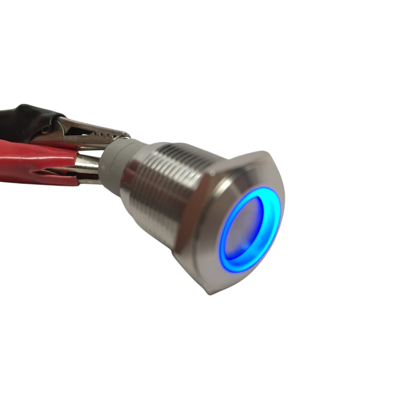 Pactrade Marine Boat SS304 Blue LED Ultra Flush Light On-Off Push Switch Ring Button