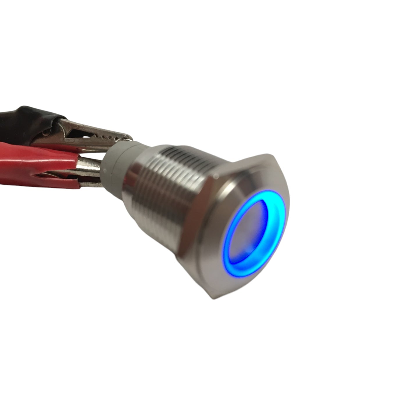 2 of Pactrade Marine SS304 Blue LED Ultra Flush Light On-Off Push Switch Ring Button