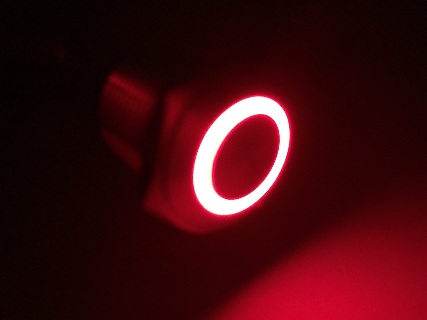 Pactrade Marine Boat SS304 Red LED Ultra Flush Light Auto On-Off Push Switch Ring Button