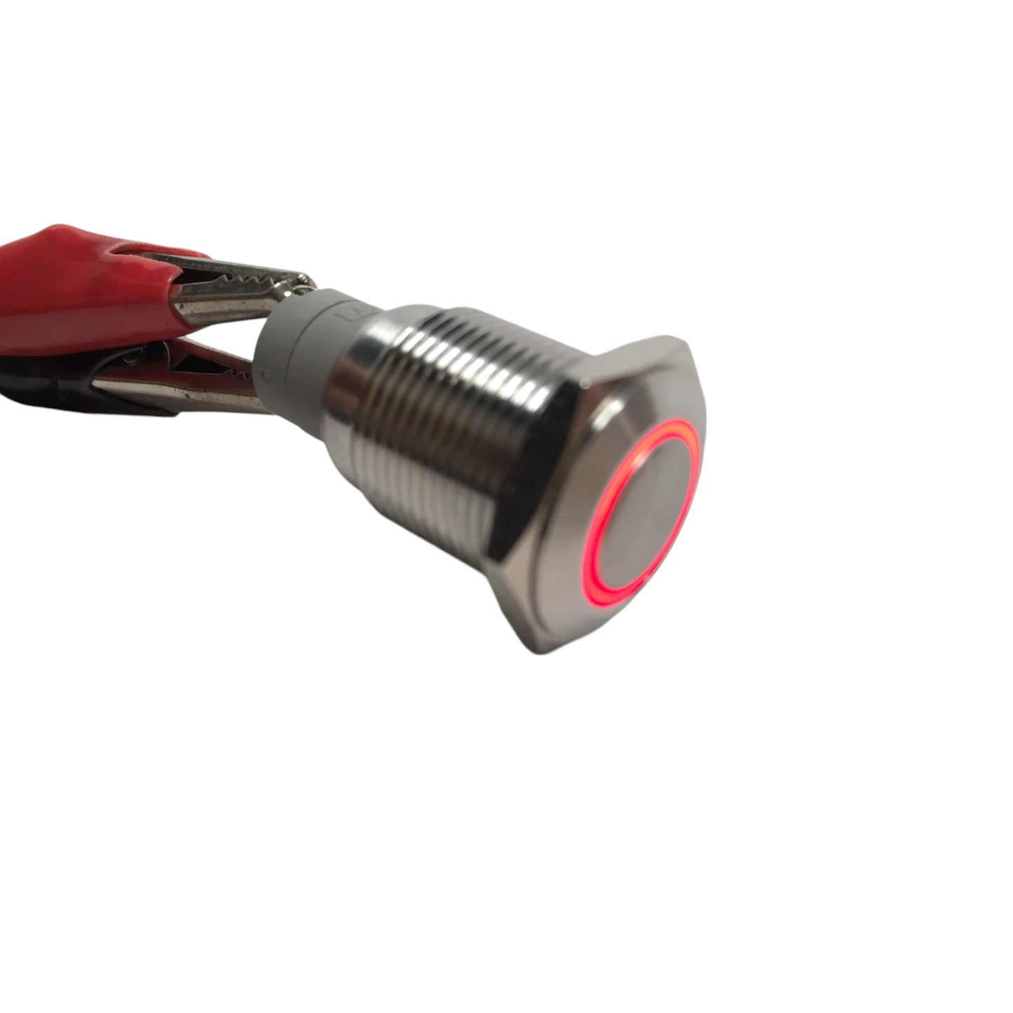 2 of Pactrade Marine SS304 Red LED Ultra Flush Light Auto On-Off Push Switch Ring Button