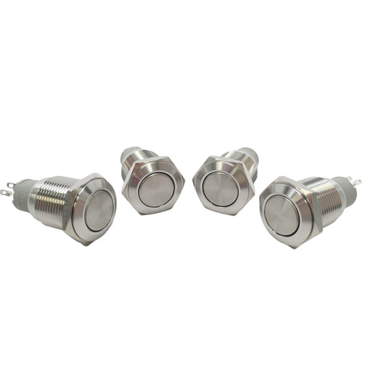 4 of Pactrade Marine Car Trailer SS304 Auto On-off Push Switch Button with Nut 12VDC